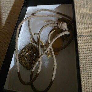 UNUSUAL ME & RO ROPE NECKLACE WITH INSCRIBED PENDANT